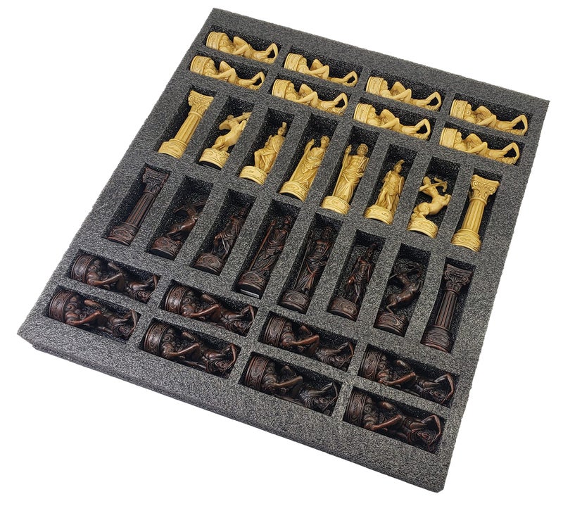 HPL 32 Piece Themed Set of Chess Men Pieces - NO Board (Greek) - Image 3